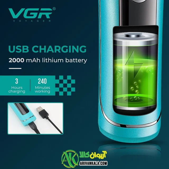 ماشین اصلاح وی جی آر مدل VGR-V299 با برش مستقیم و ۵ سطح سرعت